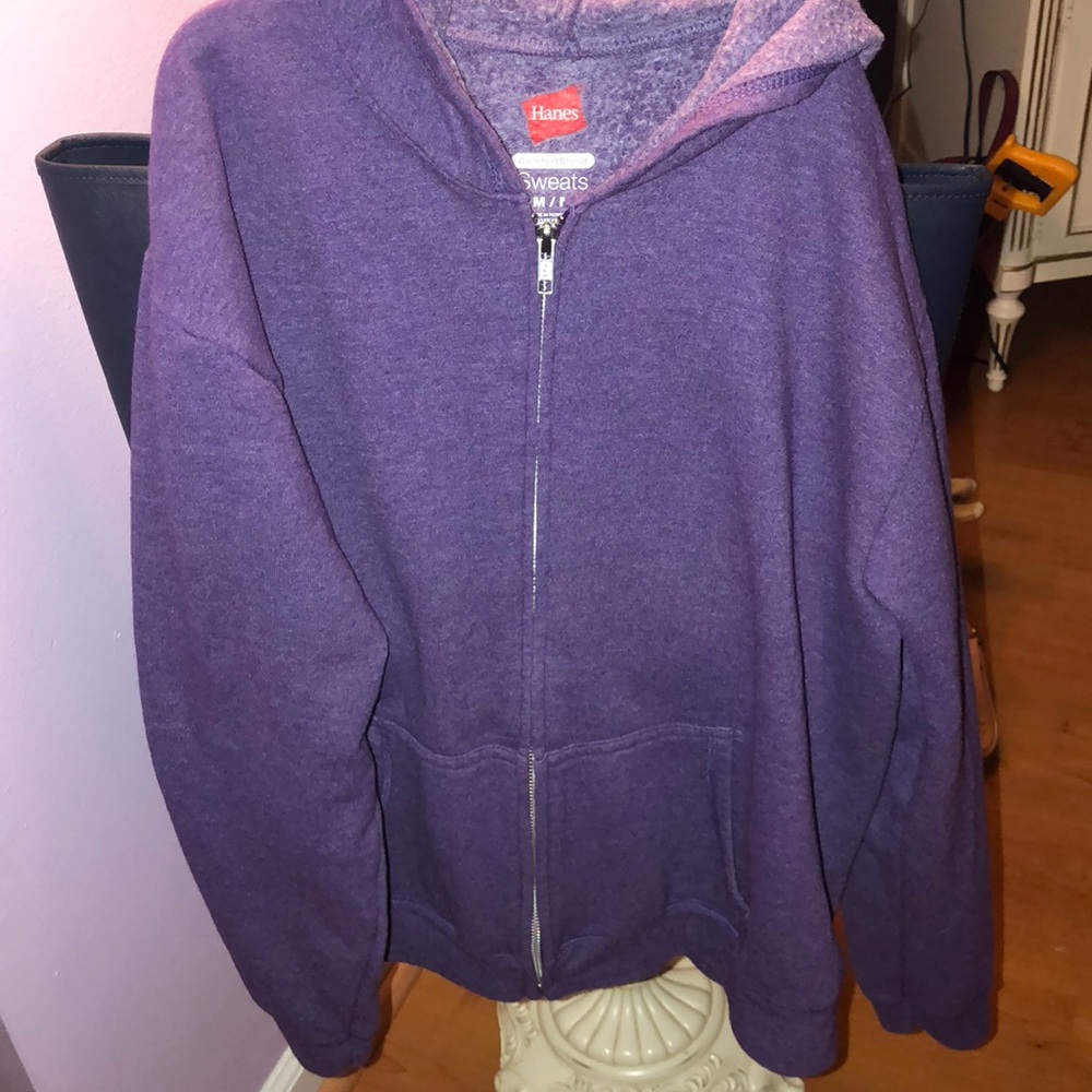 Purple Hanes hoodie Medium